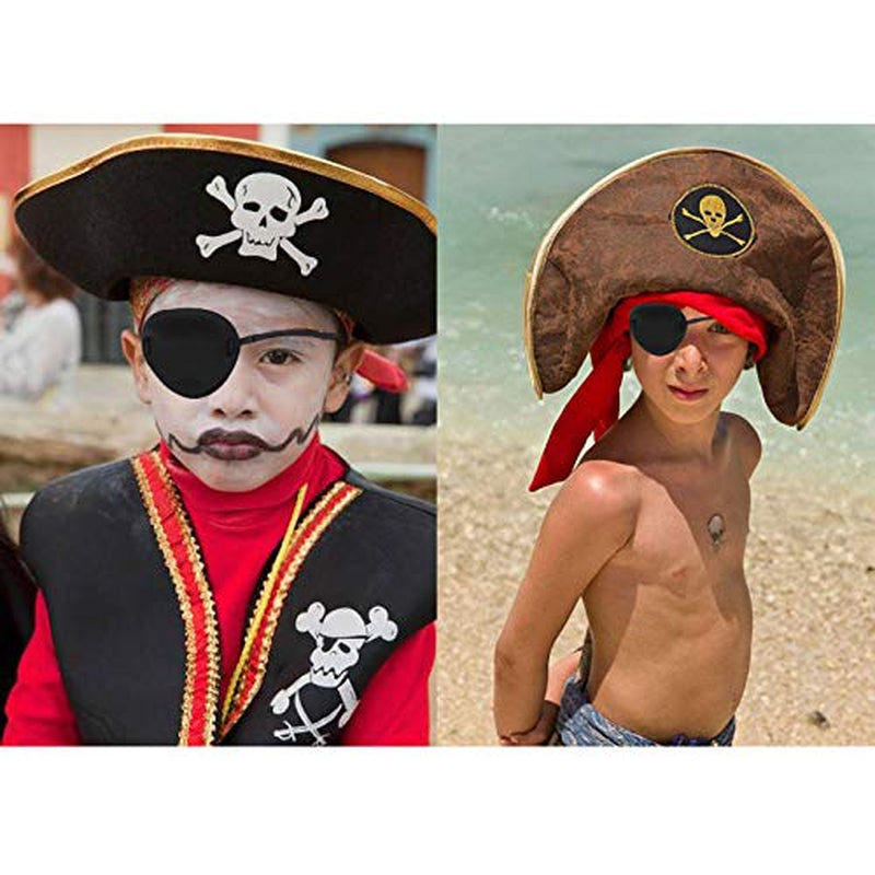 Eye Patch for Adults – Soft Black Eyepatch for Pirate Costume, Cosplay, Halloween, Adjustable Eye Patches for Dress Up