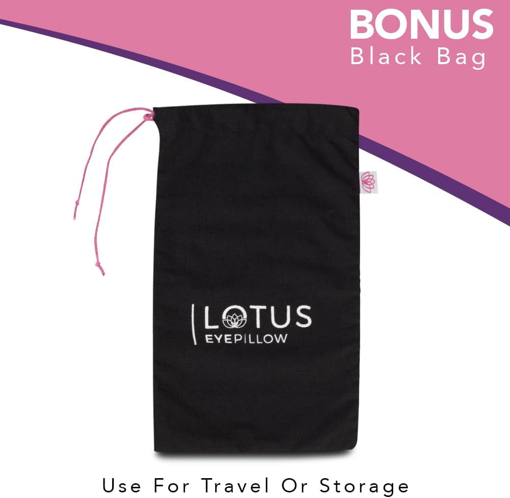 Lotus Lavender Eye Pillow - Weighted Mask for Sleep & Meditation, Pink | NOLAVA Sleep & Wellbeing App Included; Pink Lavender Comfort for Sleep Rituals, Gifting, and Headache Relief.