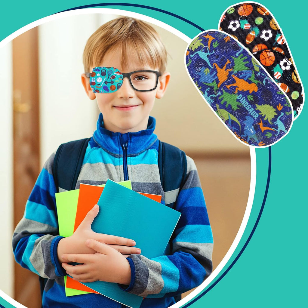16 Pcs Eye Patch for Kids Girls Boys Reusable Cartoon Toddler Eye Patch Cover Colorful Adorable Eye Patch for Children(Cute Style)