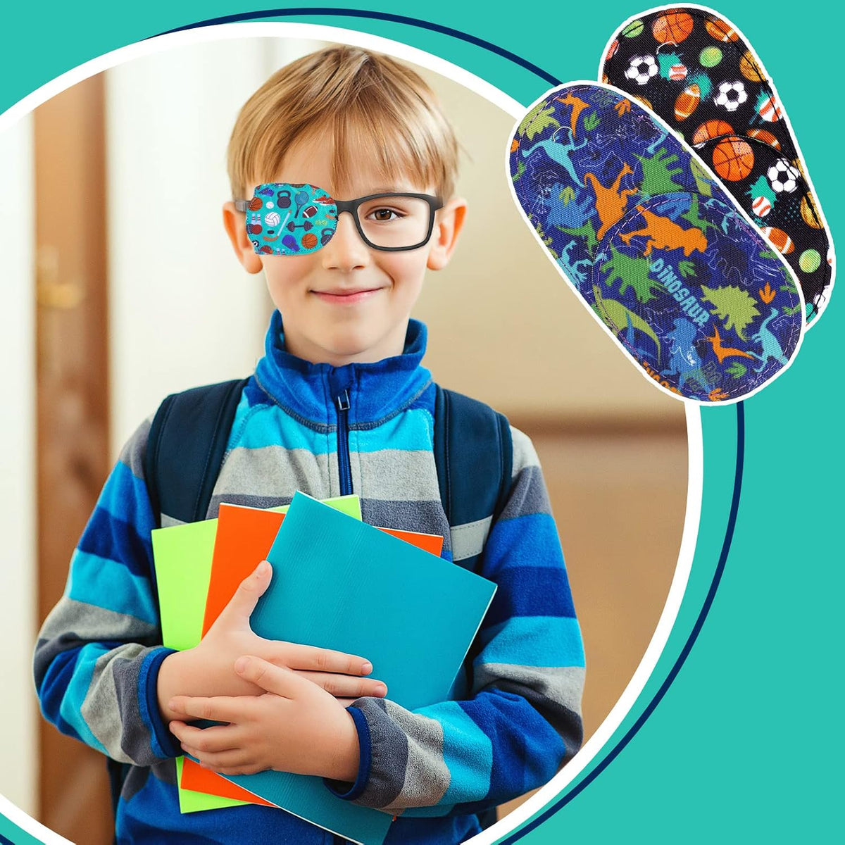 16 Pcs Eye Patch for Kids Girls Boys Reusable Cartoon Toddler Eye Patch Cover Colorful Adorable Eye Patch for Children(Cute Style)