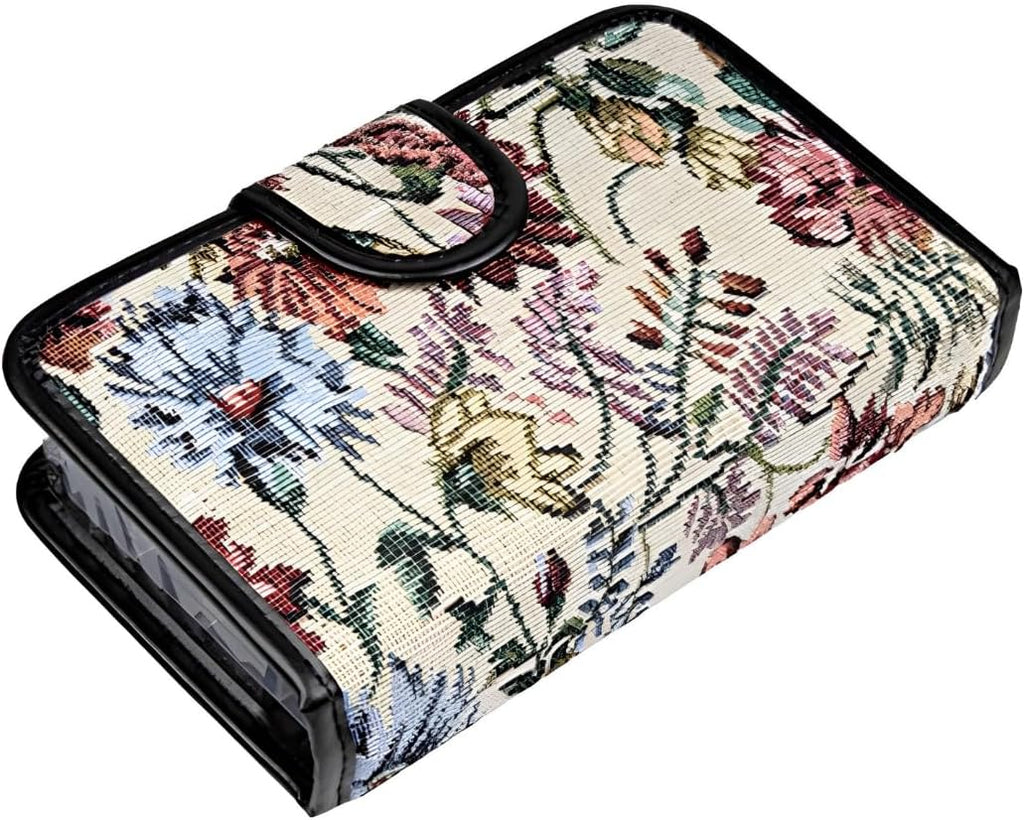 Floral Pill Case Box, 14 Day Pill Holder Pill Container & Medication Organizer, Travel Case - 4 Marked Compartments for Each Day of the Week - Morn, Noon, Eve, Bed