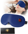 Cordless Heated Eye Mask for Dry Eye Relief, Improved Sleep, Electric Eye Heating Pad for Airplane Sleeping Travel,Washable(Navy)
