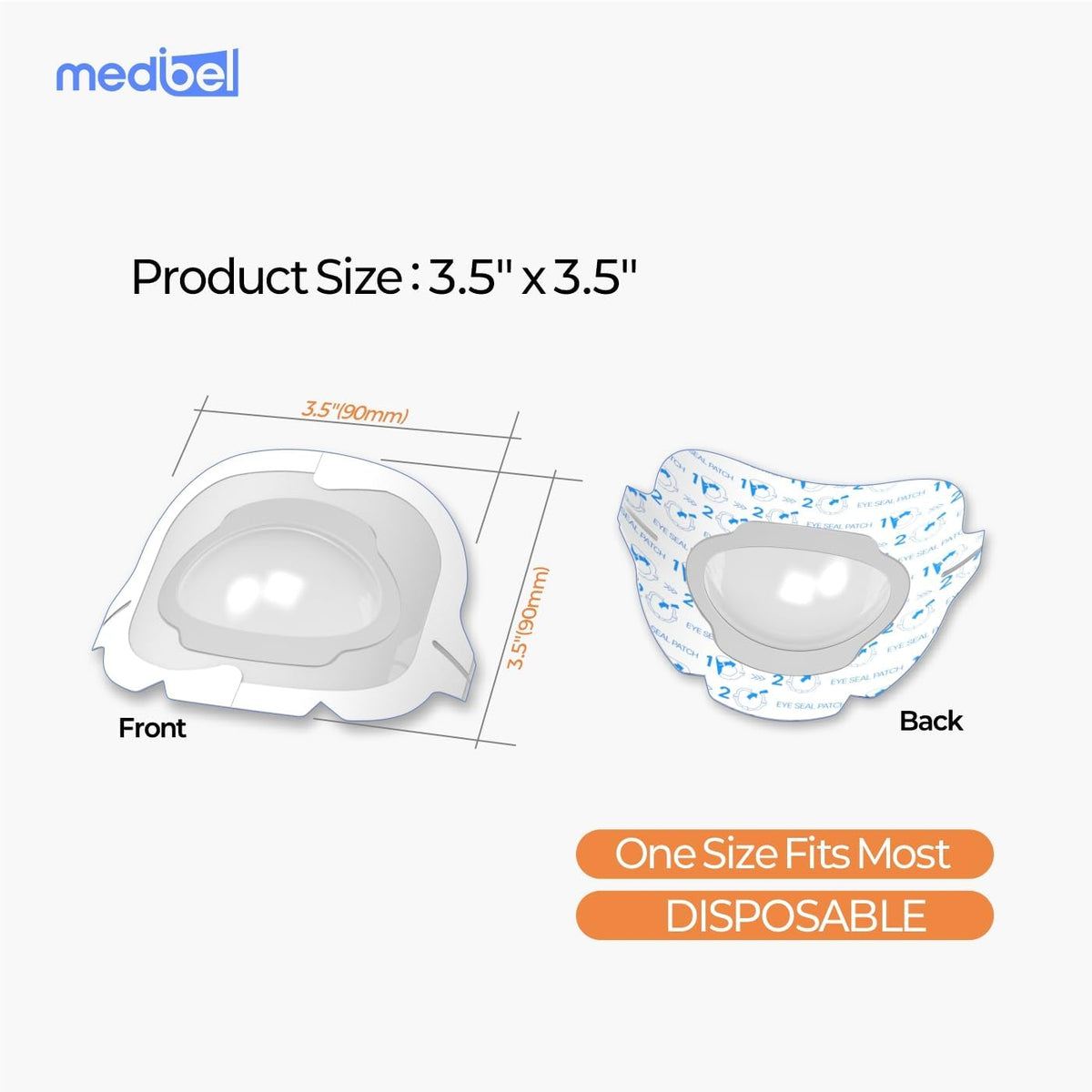 Waterproof Eyepatch for Shower, 3D Eye Dome Shield for Eyelash Extensions Lash Lift & Microblading, Disposable Adhesive Eye Patch for Women & Adults, Made in Korea