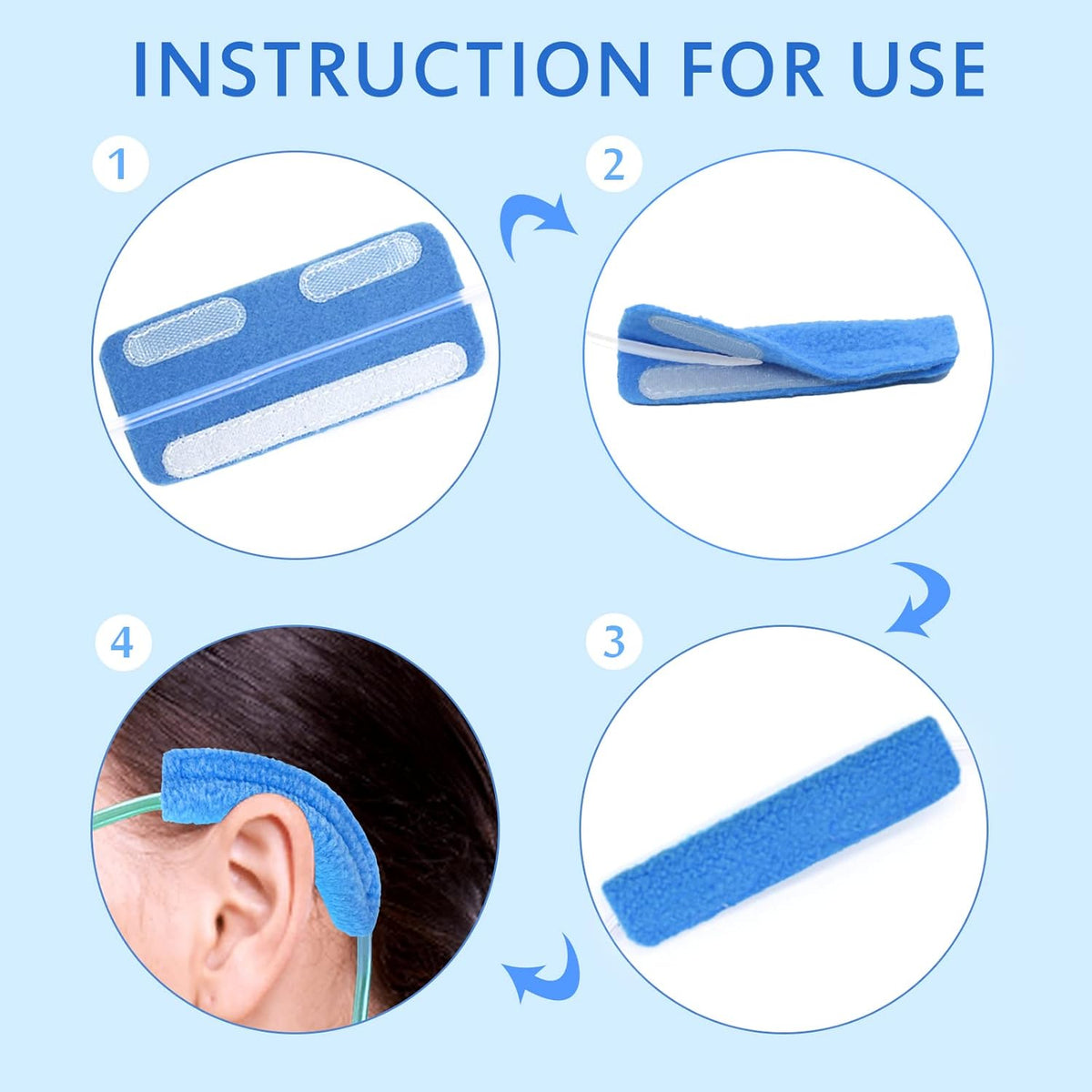 12 Pack Nasal Cannula Ear Cushions Oxygen Cannula Face Soft Cover for Oxygen Use