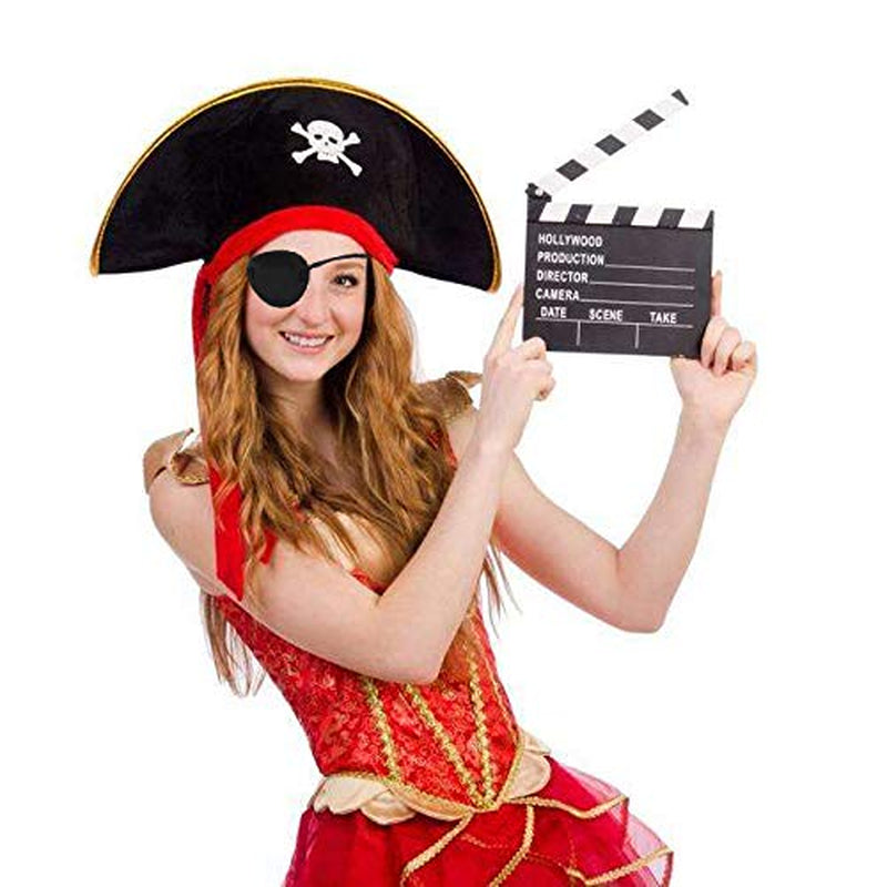 Eye Patch for Adults – Soft Black Eyepatch for Pirate Costume, Cosplay, Halloween, Adjustable Eye Patches for Dress Up