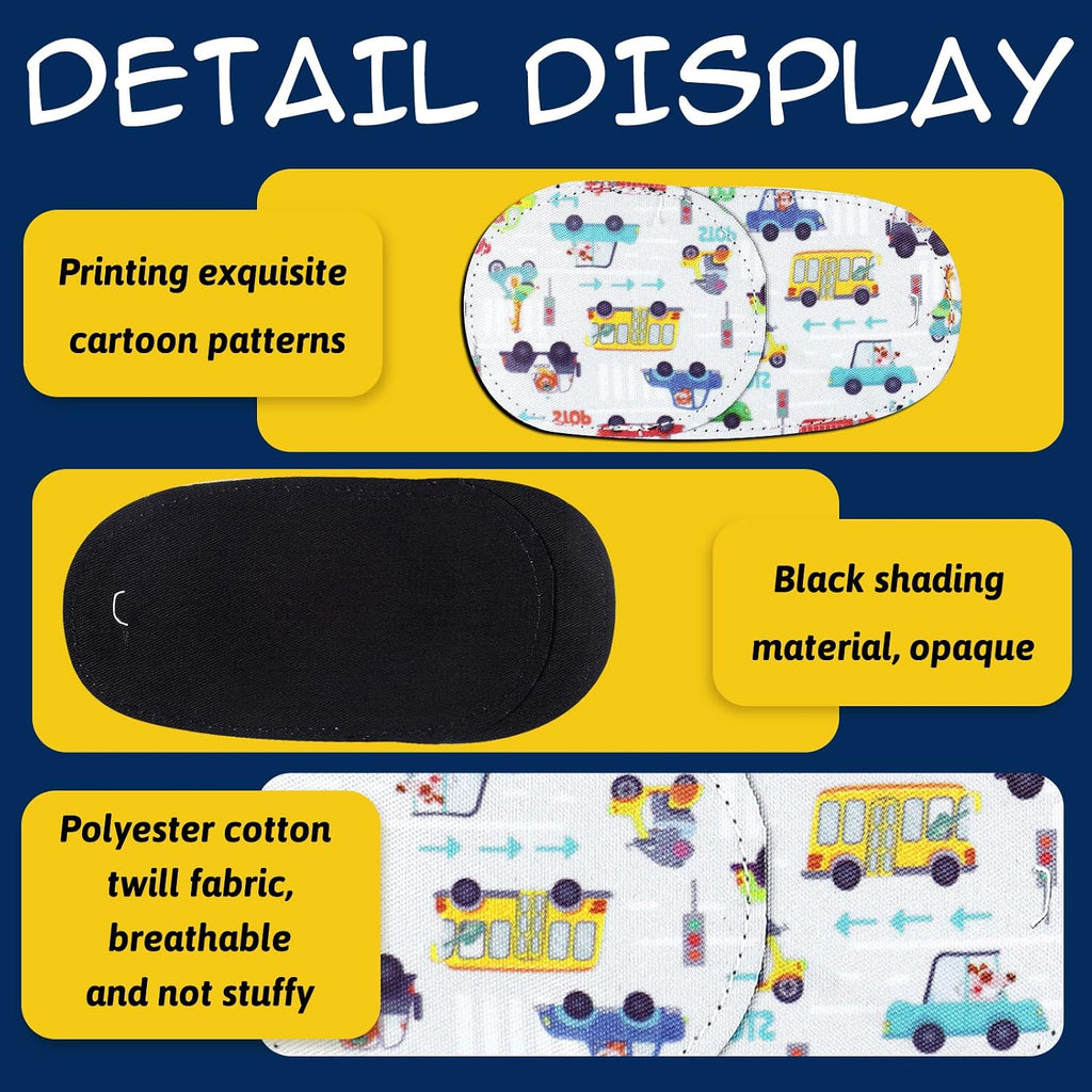 16 Pcs Eye Patch for Kids Girls Boys Reusable Cartoon Toddler Eye Patch Cover Colorful Adorable Eye Patch for Children(Cute Style)