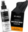 Glasses Cleaner Spray - Eyeglass Cleaner (No Streaks)| Eye Glass Cleaners Spray + Lens Cleaner Microfiber Cleaning Cloth, Glasses Cleaning Kit Eye - 2Oz